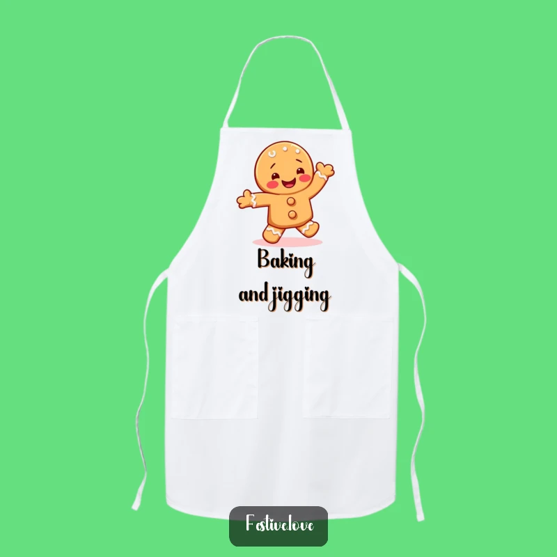 Funny Gingerbread Chef Apron - Bake and Dance with Joy!