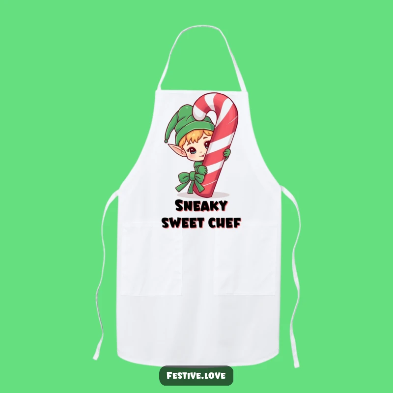 Funny Elf Chef Apron - Cook with Sweet Mischief!