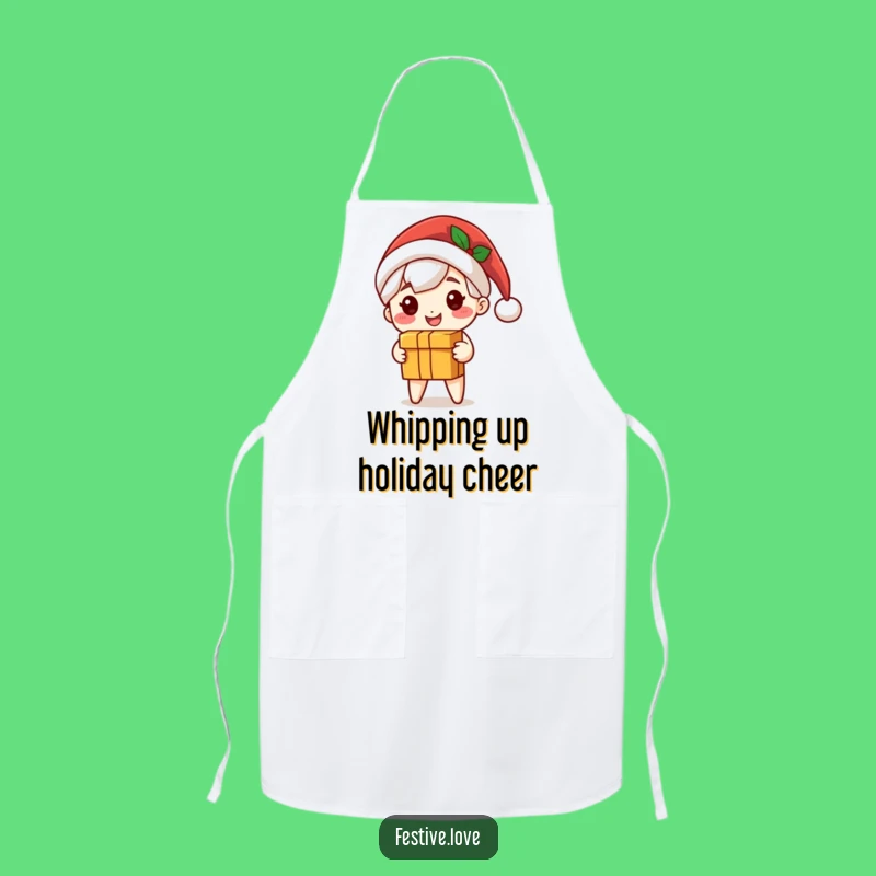 Funny Santa Chef Apron - Cute Character Gift Maker, Perfect Kitchen Fun