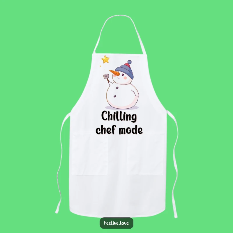 Funny Snowman Apron: Cook with Winter Cheer and Joy