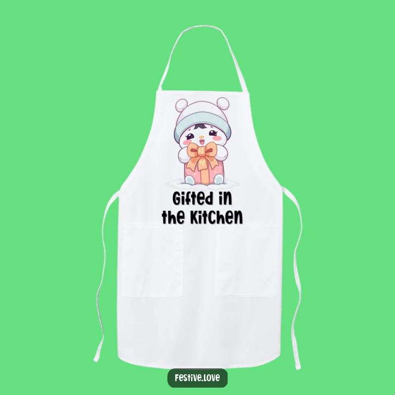 Funny Snow Chef Apron - Culinary Comedy with a Snow Character!