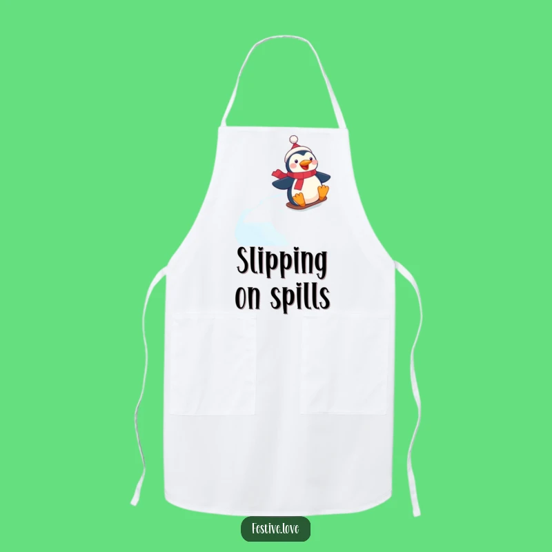 Funny Penguin Chef Apron - Cook with Winter Merriment!