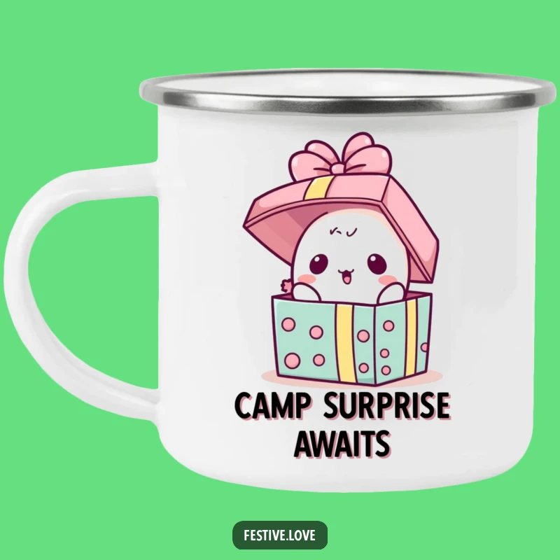 Funny Kawaii Present Camping Mug - Surprise Camp Gift