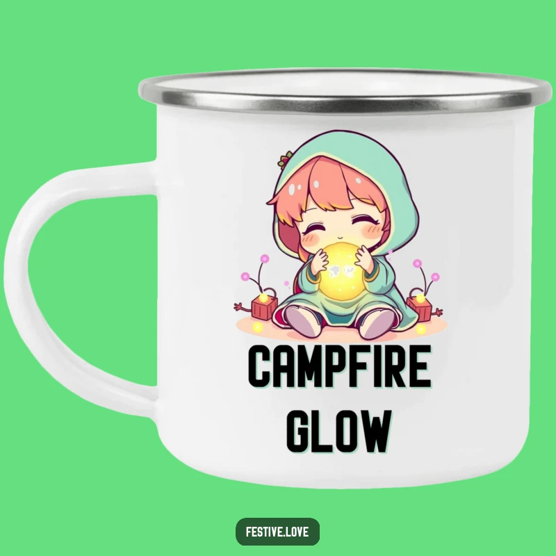 Funny Festive Lights Camping Mug: Glowing Adventure Gift for Bright Outdoors!