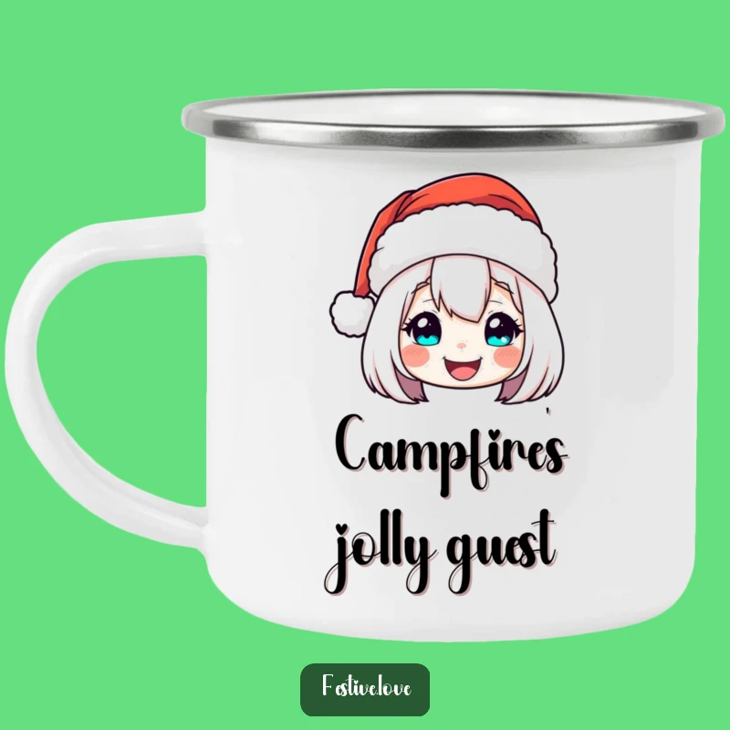 Funny Santa Hat Camping Mug: Cheerful Bobbing Holiday Cheer for Outdoors