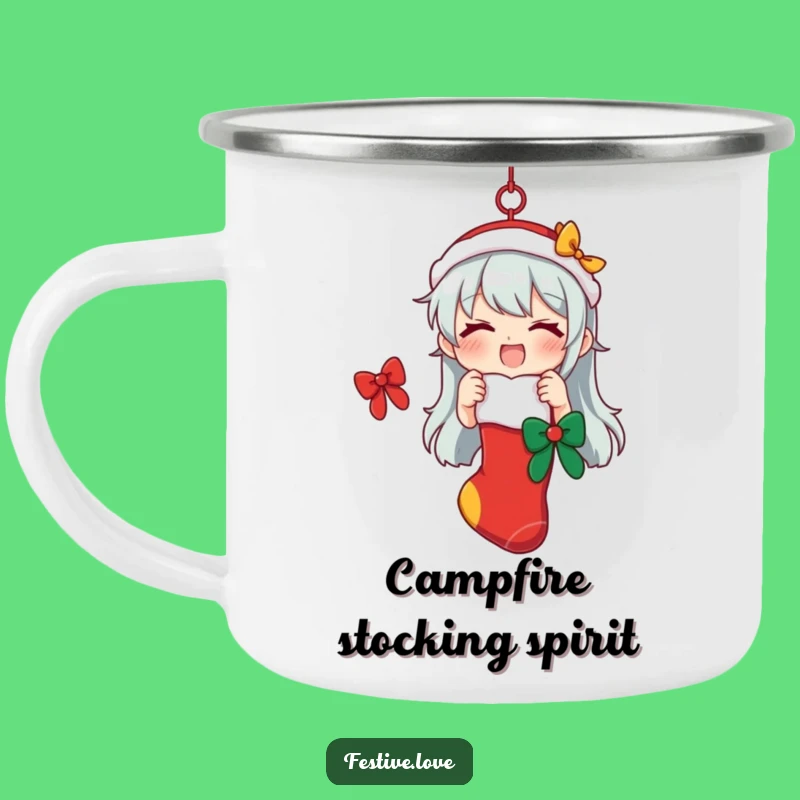 Funny Festive Stocking Camping Mug: Holiday Cheer on the Go