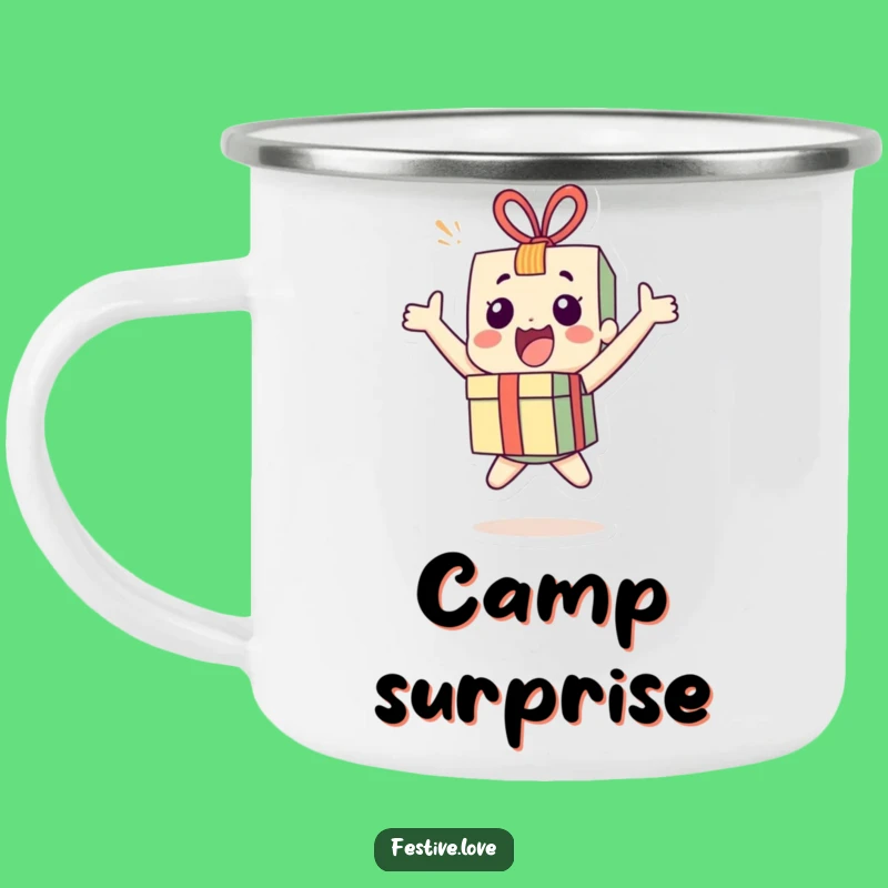 Durable Funny Present Bounce Camping Mug: Adventure & Celebration On-the-Go
