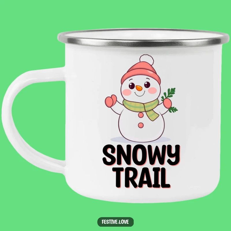 Durable Funny Snowman Wave Camping Mug: Winter Adventures & Cheerful Sips