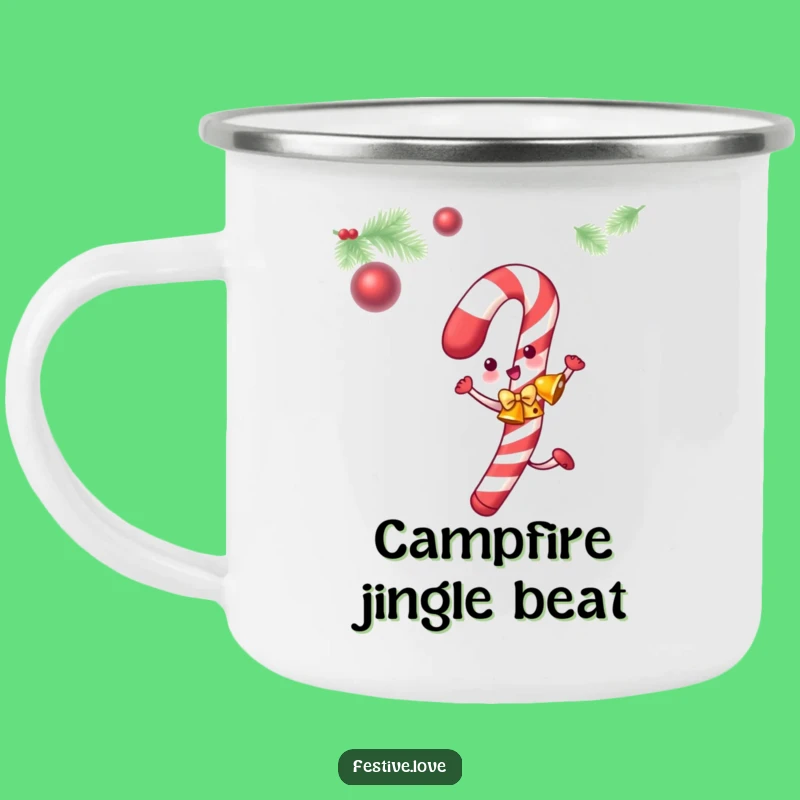Funny Candy Cane Camping Mug: Festive Sips on Holiday Adventures