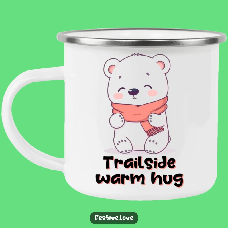 Funny Kawaii Bear Camping Mug - Cozy Hug Gift for Outdoors
