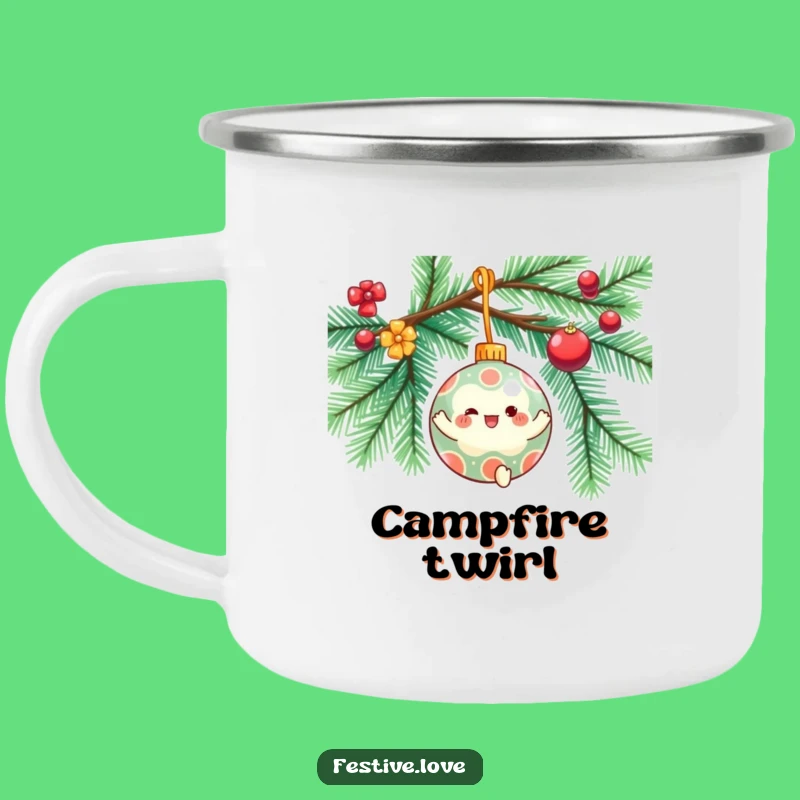 Funny Ornament Spin Camping Mug - Durable Christmas Character Cup for Adventures