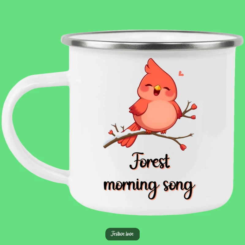 Funny Red Cardinal Camping Mug - Joyful Outdoor Bird Gift