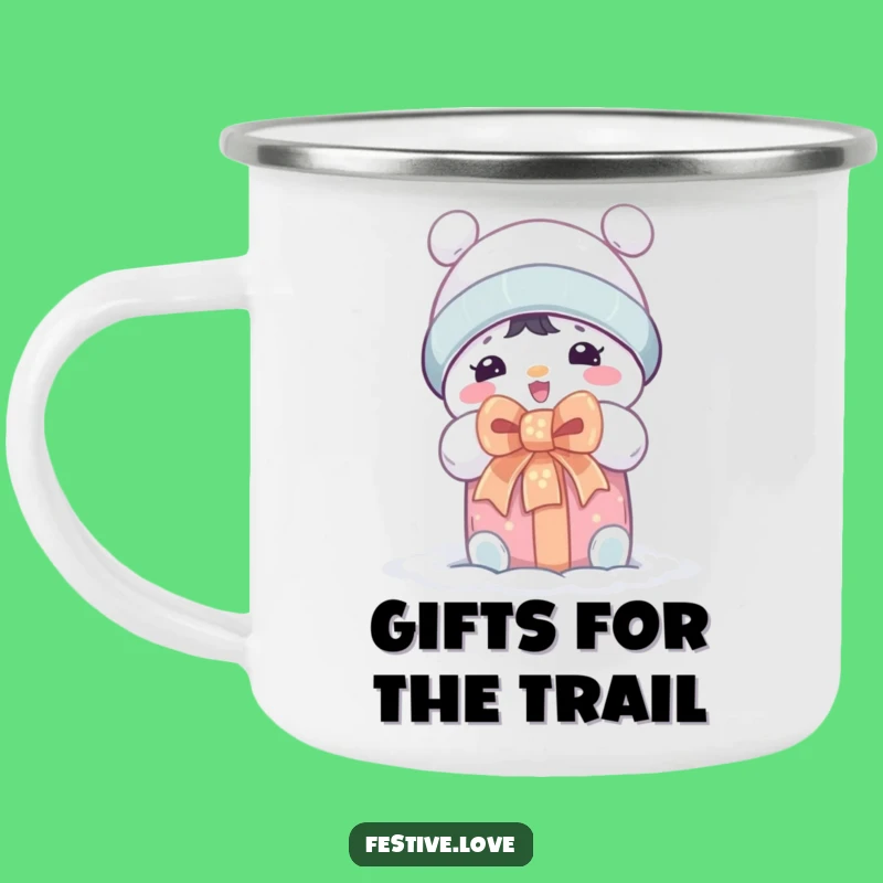 Funny Snow Character Camping Mug - Adventure Fuelled by Holiday Joy!