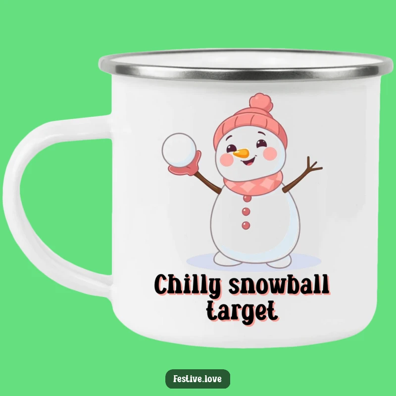 Funny Snowman Camping Mug: Durable Snowball Toss Cup, Perfect Funny Gift for Outdoors
