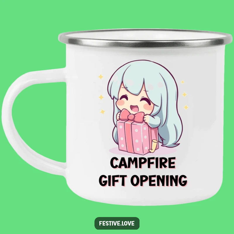 Funny Sparkling Gift Camping Mug: Adventure with Excitement