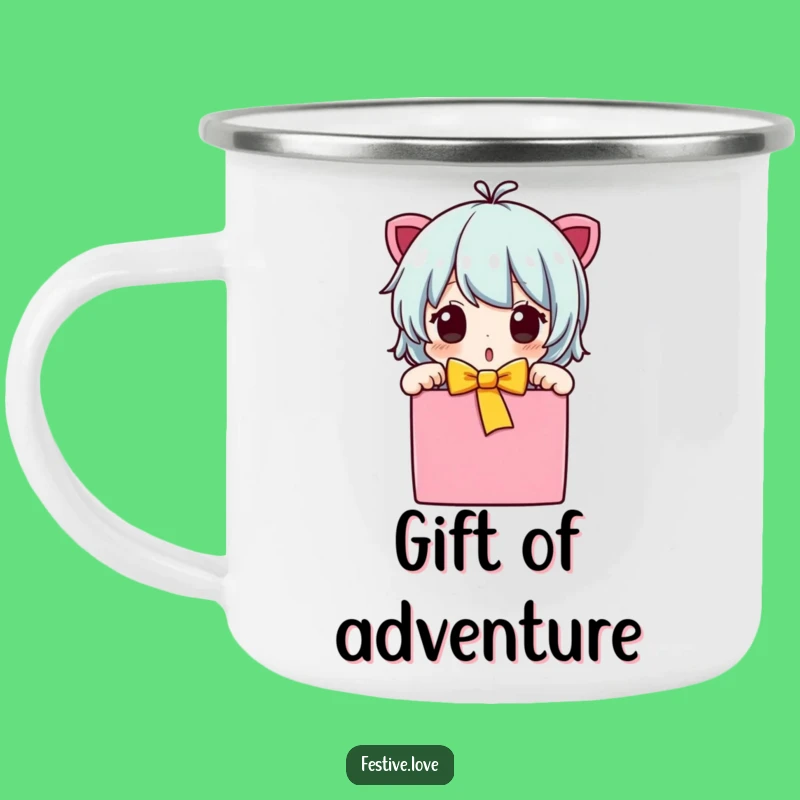 Durable Funny Surprised Character Camping Mug: Your Surprise Adventure Buddy