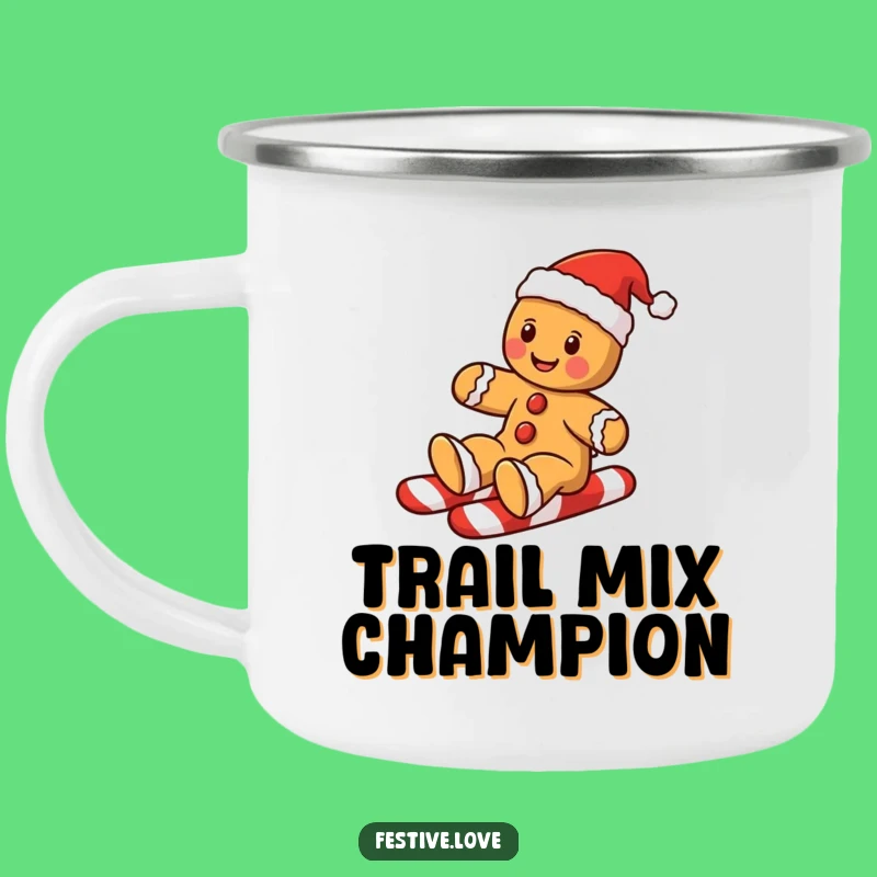 Funny Gingerbread Man Camping Mug: Festive Sips on Your Adventures