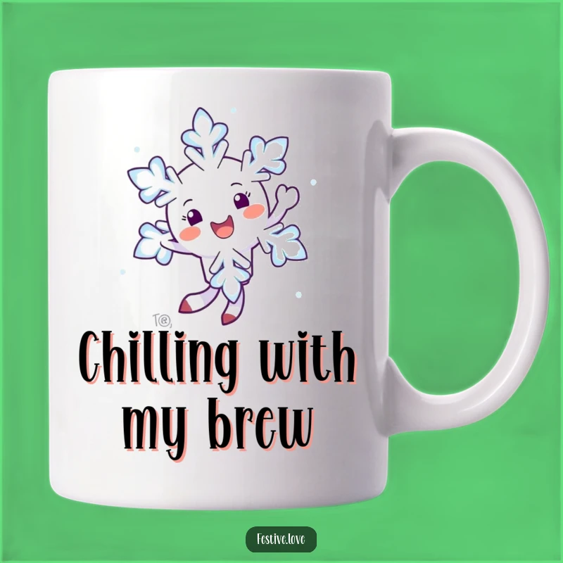Funny Snowflake Mug: Twirl into Joy, Cool Winter Gift Mug