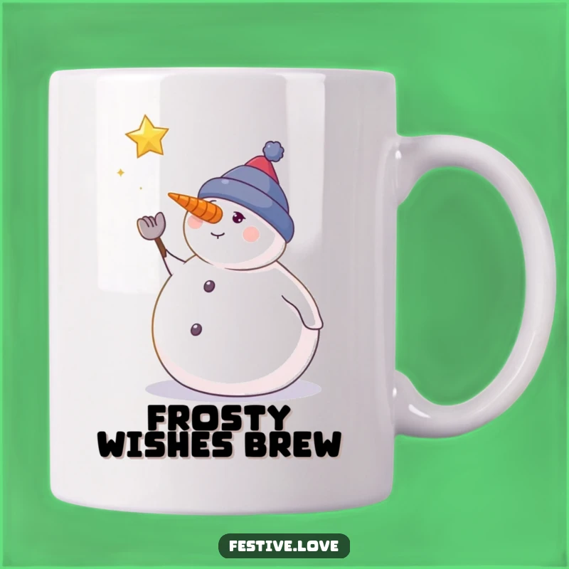 Funny Snowman Mug: Wish Upon Your Morning Coffee