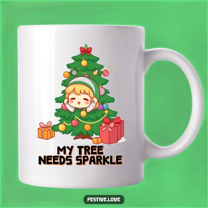 Funny Christmas Tree Decorator Mug: Hilarious Holiday Character Gift Idea