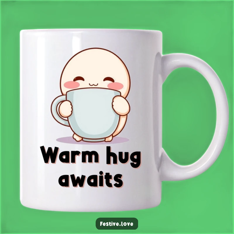 Funny Cozy Hug Mug: Delightful Character & Hot Drink Gift