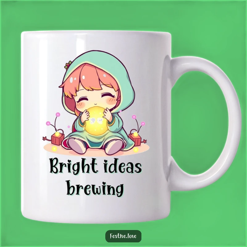 Funny Festive Lights Mug: Hilarious Playful Character Gift for Bright Moments!