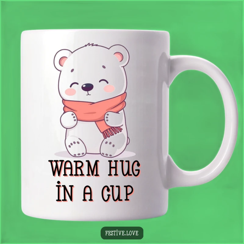 Funny Kawaii Bear Mug - Cozy Hug Gift for Winter Warmth