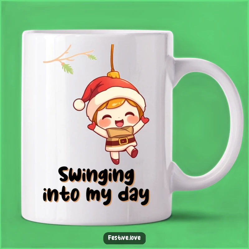 Funny Ornament Mug: Swing into the Holidays with Laughter, Perfect Gift Mug