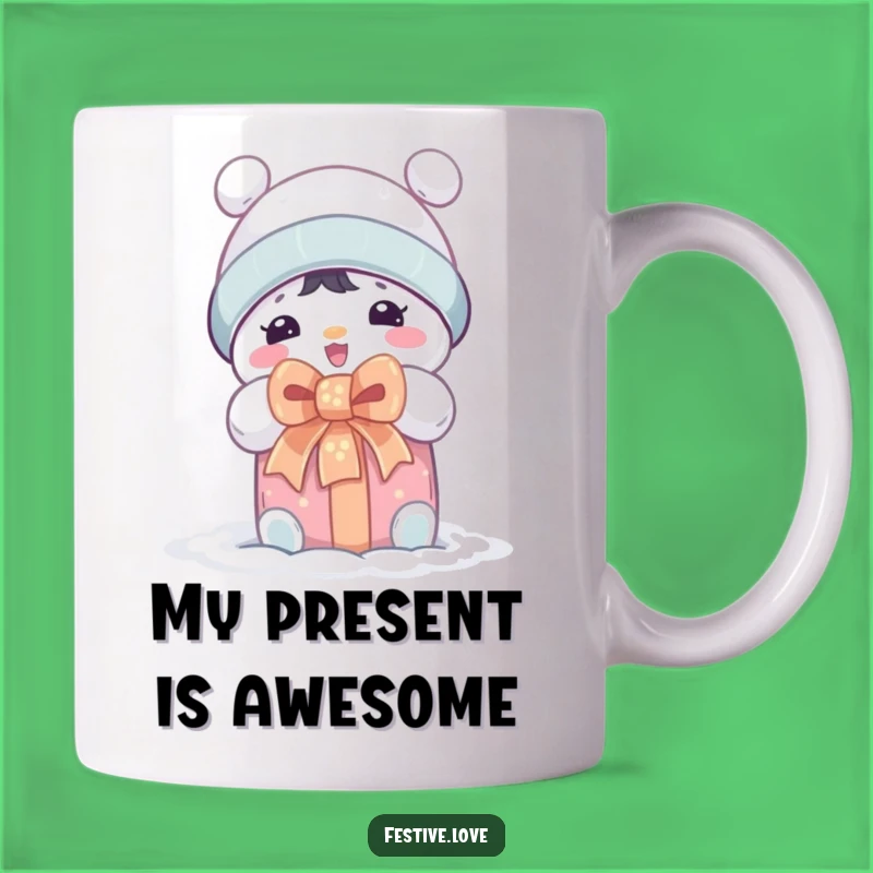 Funny Snow Character Gift Unwrapping Mug - Perfect Humorous Present!