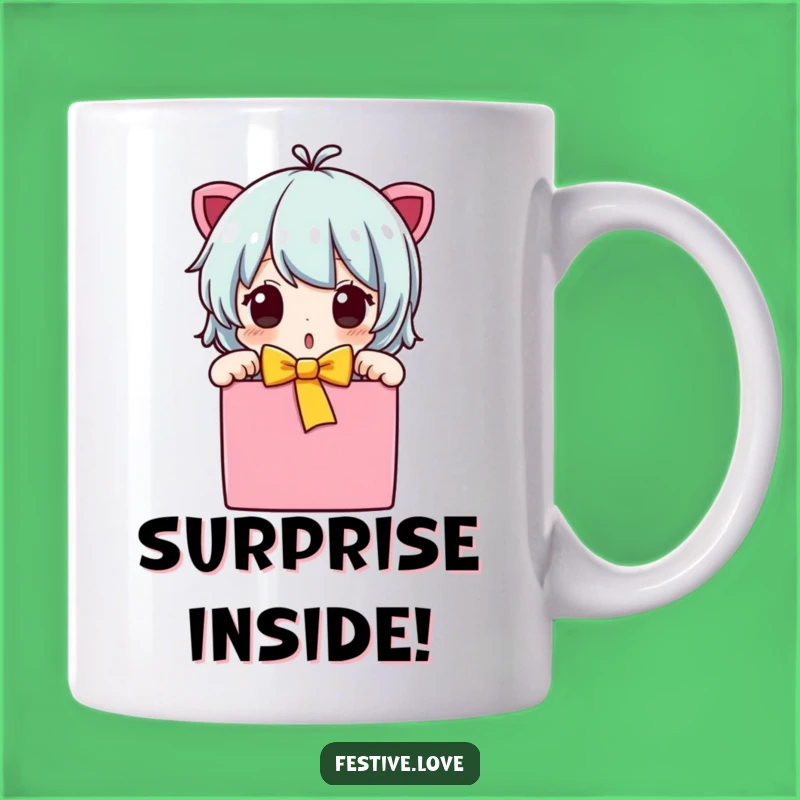 Funny Surprised Character Mug: Hilarious Gift Reveal for Joyful Moments