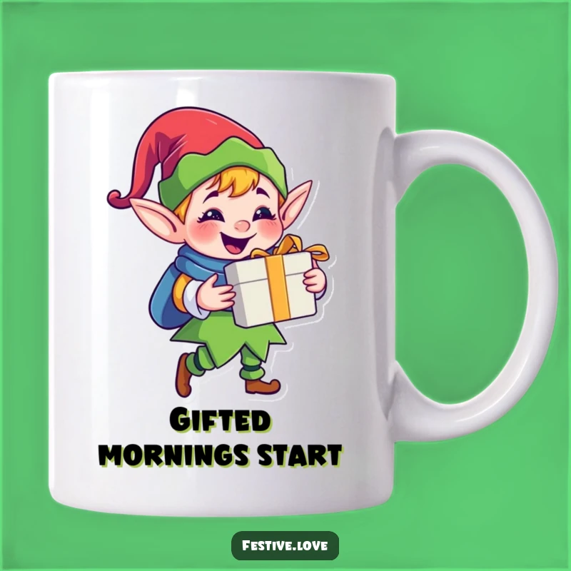 Funny Jolly Elf Mug: Gift Delivery Grin - Perfect Holiday Gift