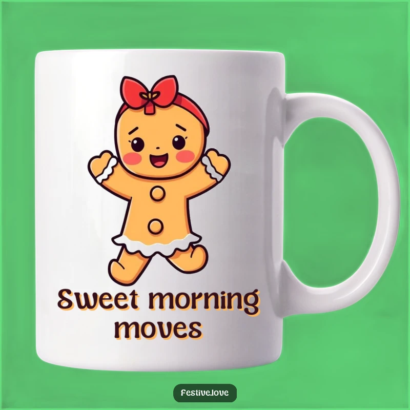 Funny Gingerbread Dancer Mug - Hilarious Holiday Cheer for Your Morning Coffee