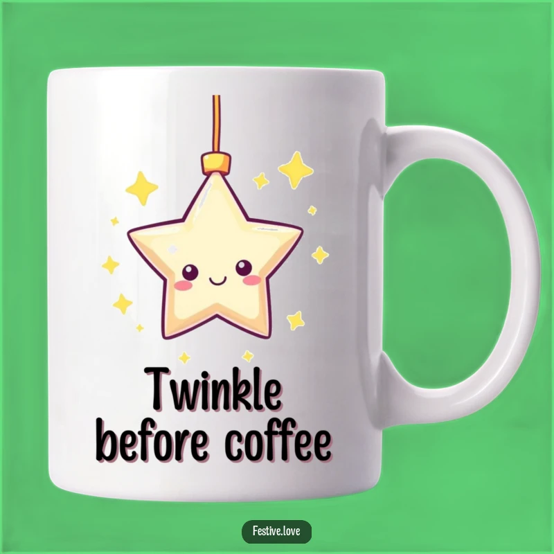 Funny Kawaii Star Mug - Twinkling Joy Gift for Bright Mornings