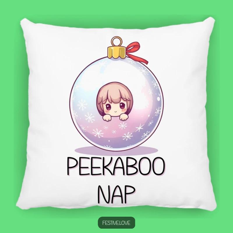 Cozy Funny Christmas Peeking Character Pillow - Soft Holiday Accent Gift