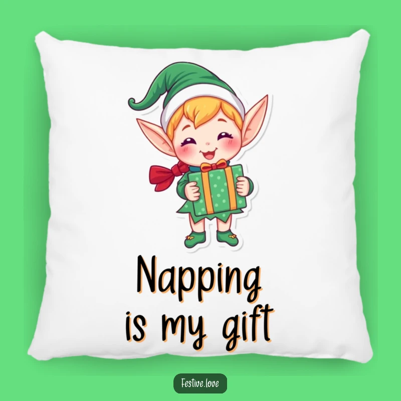 Cozy Funny Elf Pillow: Festive Gift Holder Cushion, Soft and Hilarious Xmas Funny Gift