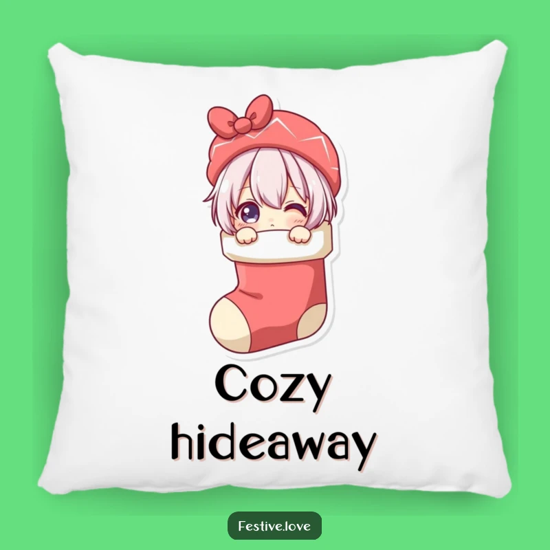 Funny Stocking Peeker Pillow: Cozy Comfort & Christmas Playfulness Accent