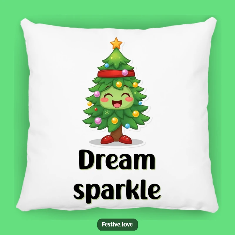 Cozy Funny Sparkling Tree Pillow - Add Festive Sparkle to Your Home