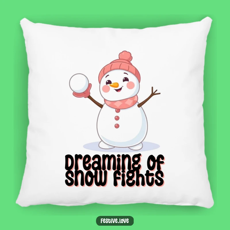 Cozy Funny Snowman Pillow: Smiling Character Snowball Toss Cushion, Comfy and Hilarious Gift