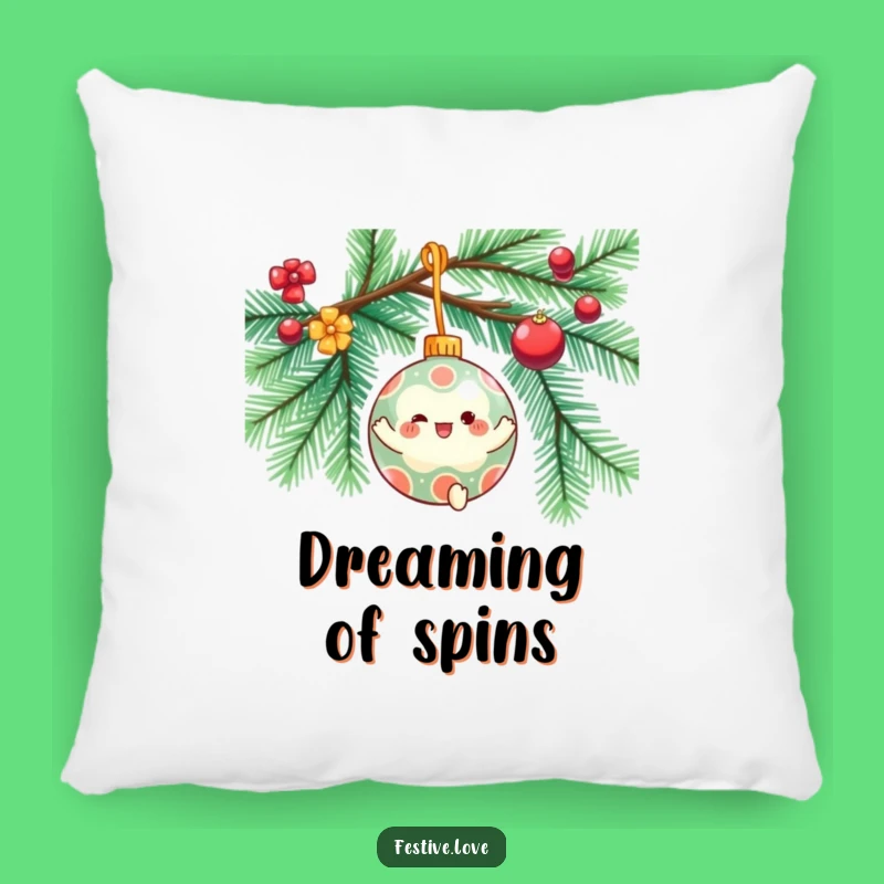 Funny Ornament Spin Pillow - Cozy Christmas Character Cushion for Festive Comfort