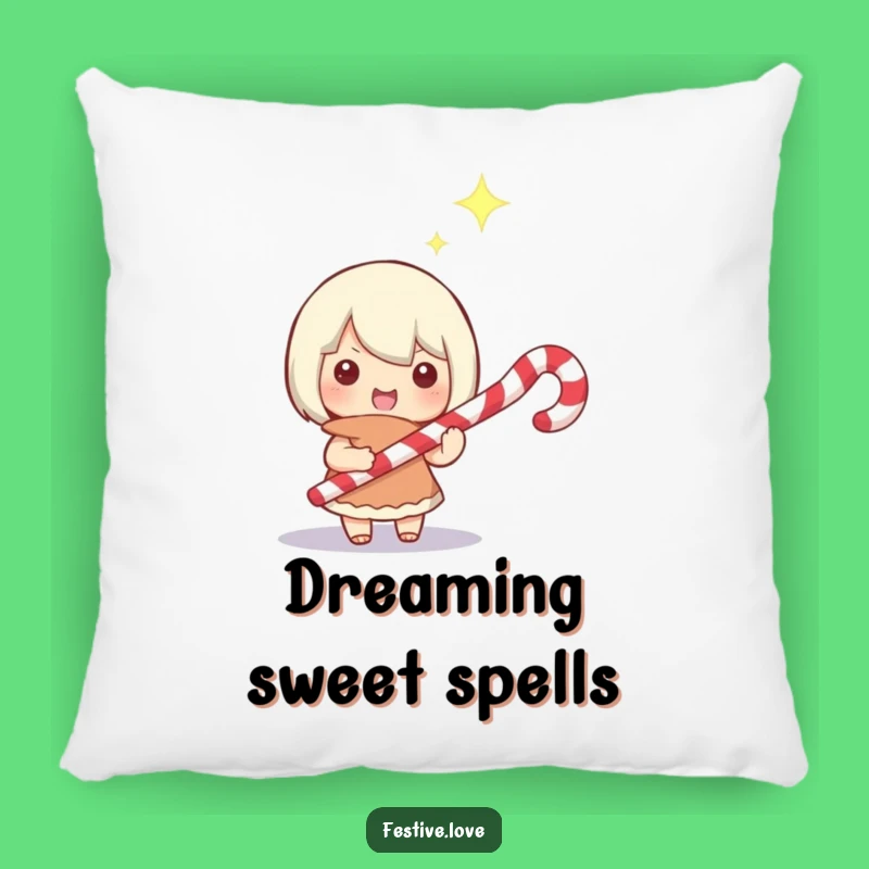 Cozy Funny Magic Candy Cane Pillow - Soft Enchanted Comfort Gift
