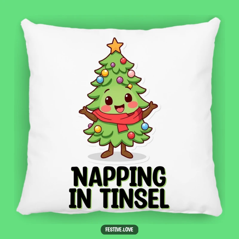 Funny Kawaii Tree Pillow - Festive Wiggle Comfort Gift