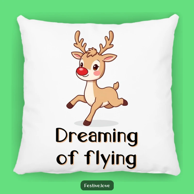 Funny Reindeer Comfort Pillow - Playful Character, Perfect Festive Accent