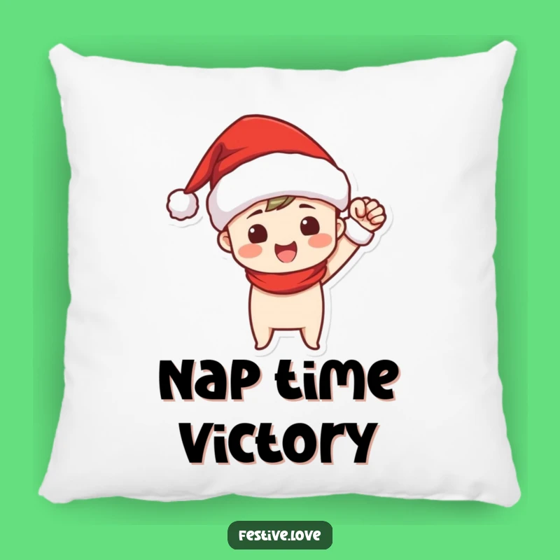 Funny Santa Fist Pump Pillow - Cozy Christmas Character Cushion for Celebration