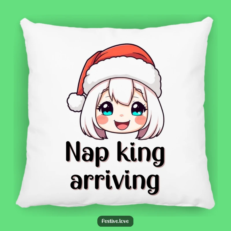 Funny Santa Hat Pillow: Cozy Cheerful Bobbing Character Cushion for Festive Comfort