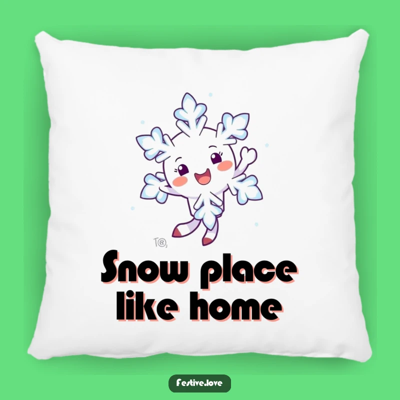 Funny Snowflake Pillow: Cozy Winter Comfort, Adorable Funny Gift Pillow