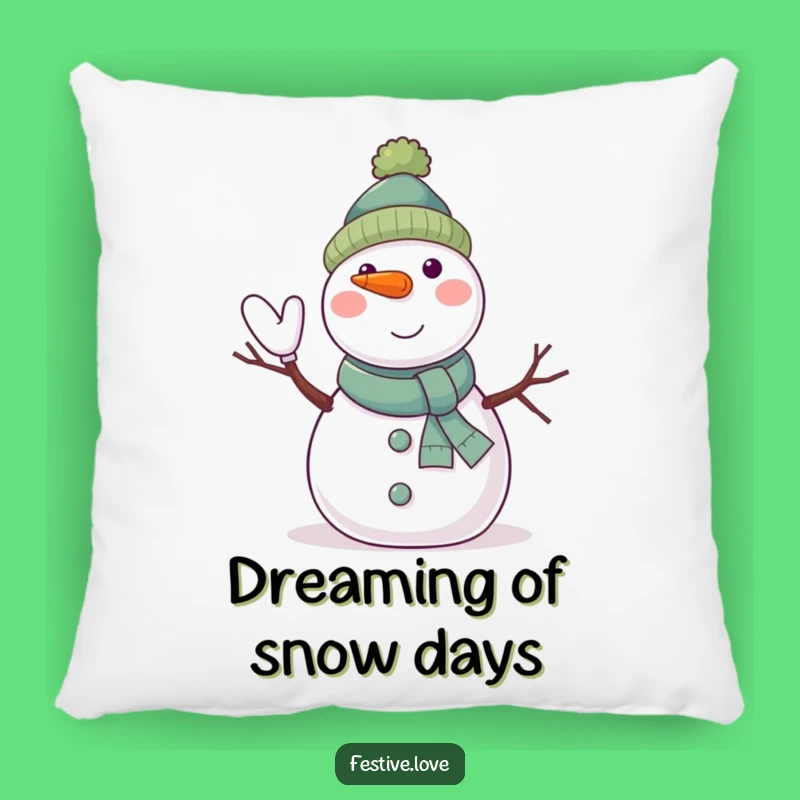 Funny Snowman Comfort Pillow - Jolly Character, Perfect Cozy Accent