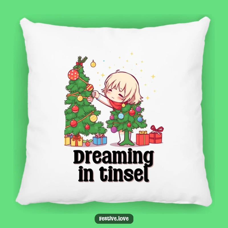 Funny Tree Decorator Pillow: Comfy Ornament Tossing Cushion for Festive Snuggles Gift!