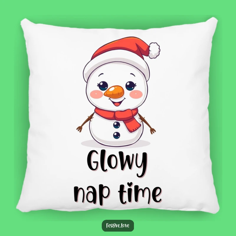 Funny Snowman Pillow - Snuggle with Festive Glow!