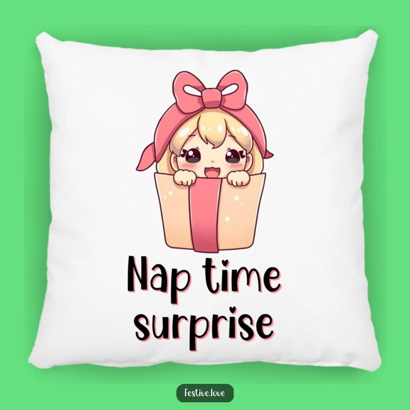 Funny Pillow: Cozy Present Character Peeking, Soft Comfort and Joyful Charm