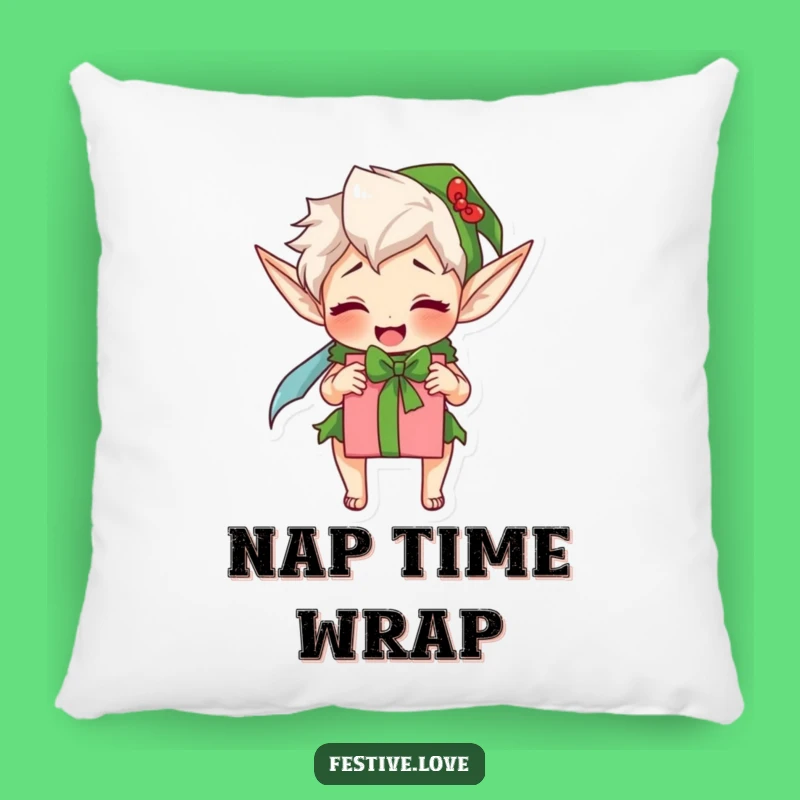 Cozy Funny Excited Elf Pillow - Add Festive Fun to Your Home Decor